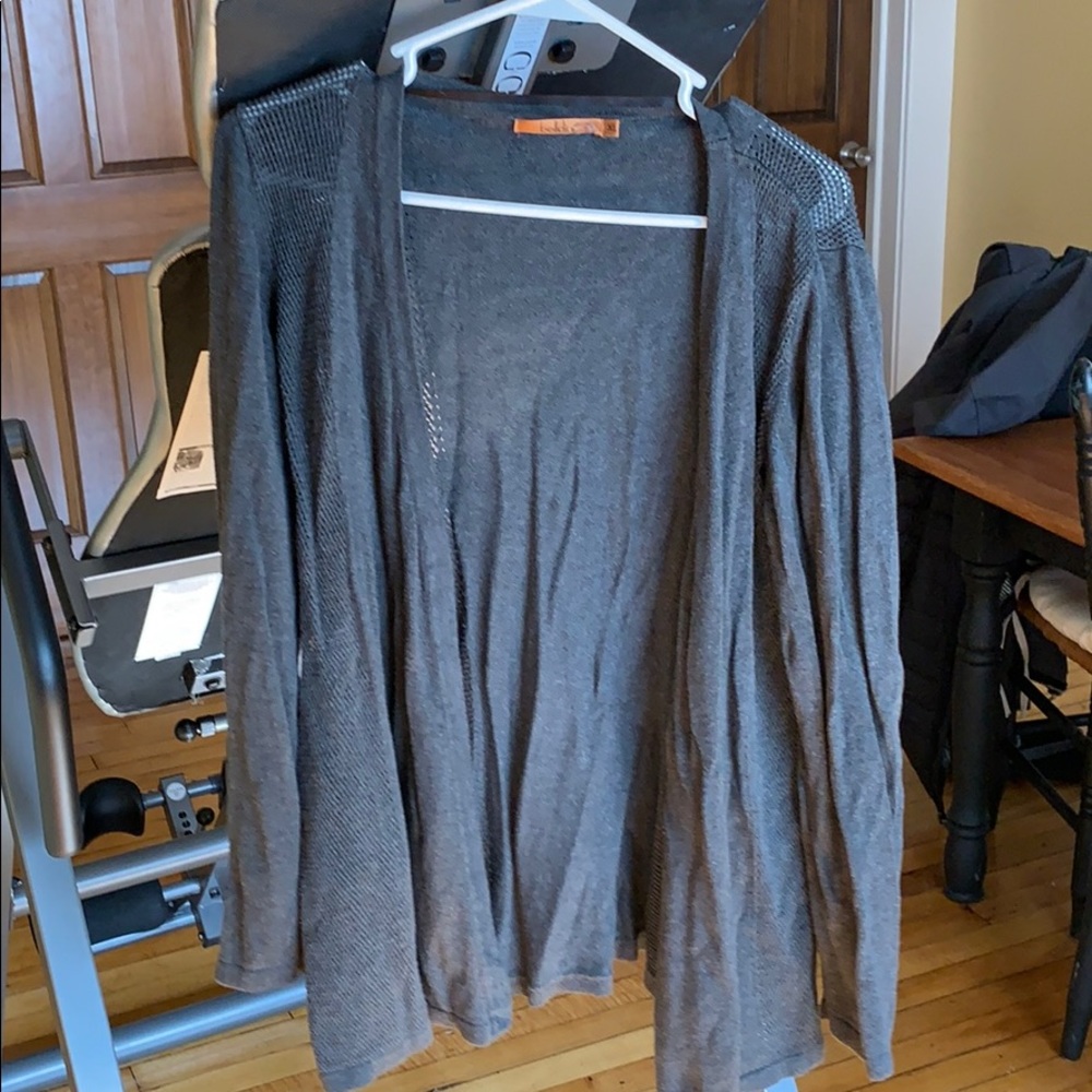 Gray cardigan